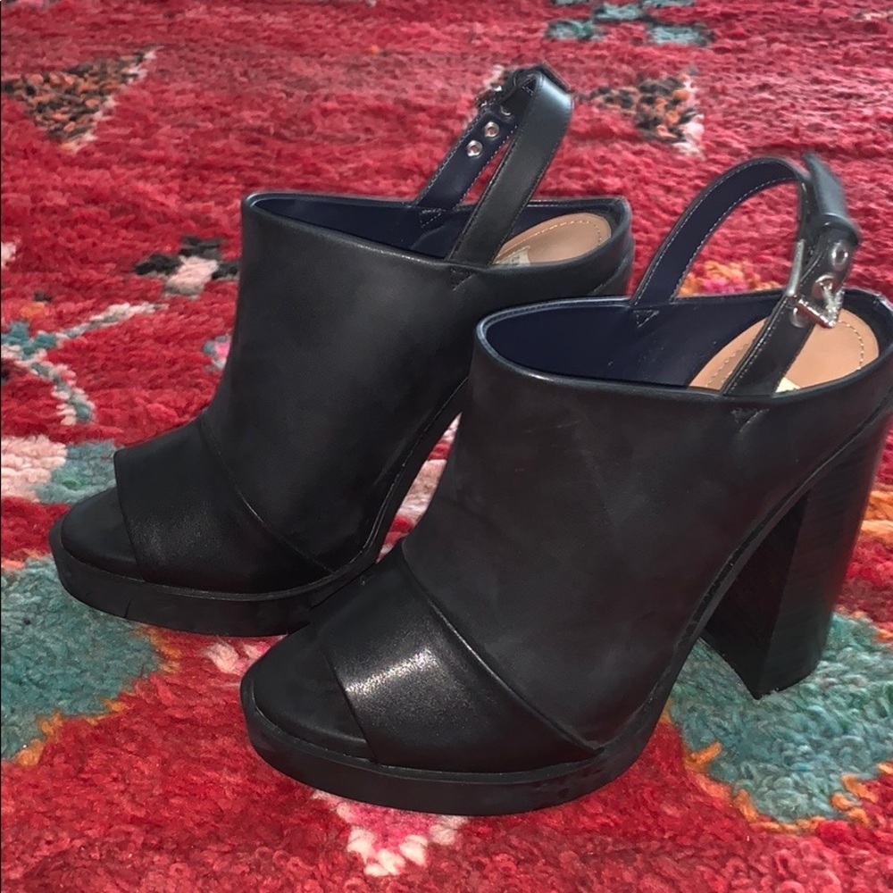 Zara black chunky heels. Size 8 !!